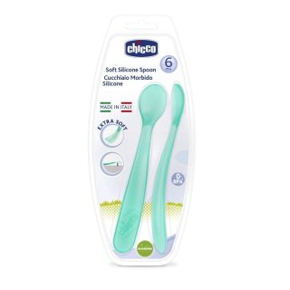SOFT SILICON SPOON BI-PACK BOY 6M+