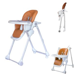 Chaise Haute Évolutive Mon Bébé-Marron