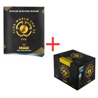 Pack Panini Club World Cup 2025 – Album Officiel + Boîte de 50 Pochettes de Stickers