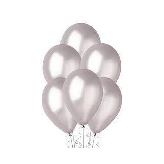 Sachet 100 ballons métallisés argent