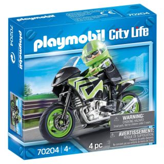 Playmobil Pilote et Moto