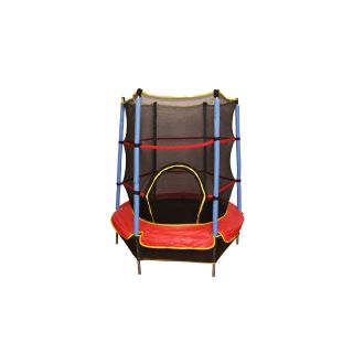 Trampoline avec filet de sécurité galvanisé, en PVC, 140 cm