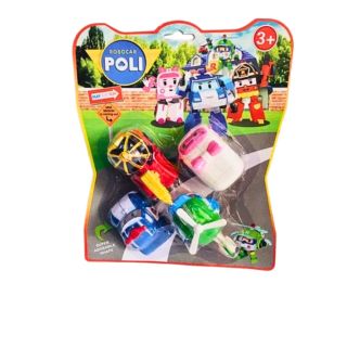 Pack 4 Figurines Robocar Poli