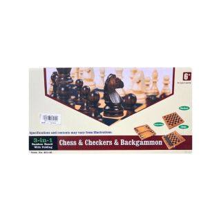 Jeu d'échecs Chess 3 IN 1 En Bois 