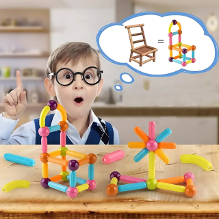 Jeu de Construction Magnétique 64 PCS