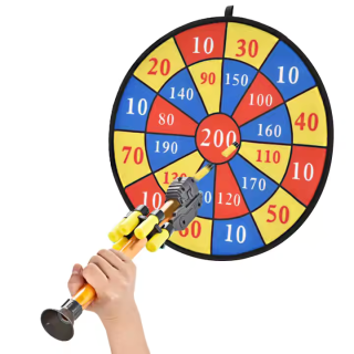 Jeu de Fléchettes avec Pistolet Soufflant