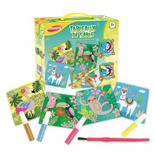 KIT TABLEAUX DE SABLE COLORE ANIMAUX