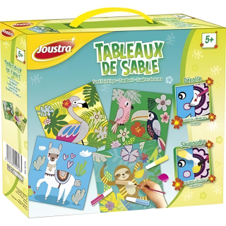 KIT TABLEAUX DE SABLE COLORE ANIMAUX - Joustra