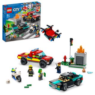 LEGO CITY LE SAUVETAGE DES POMPIERS ET LA COURSE-POURSUITE DE LA POLICE 