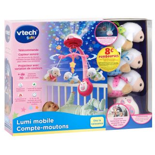 Lumi' mobile compte-moutons rose