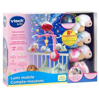 Vtech Lumi mobile Compte-moutons rose mobile bébé