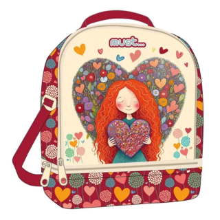 Sac gouter thermique - lunch box Yummy red heart