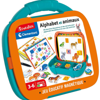 MALLETTE MAGNÉTIQUE - ALPHABET ET ANIMAUX - Clementoni