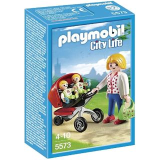 PLAYMOBIL CITY LIFE MAMAN AVEC JUMEAUX ET LANDAU