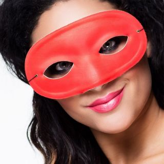 MASQUE LOUP UNICOLOR 5COULEUR ASS-Rouge