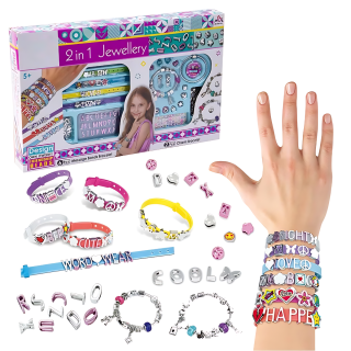 2 IN 1 Kit de fabrication de bracelets et de bijoux