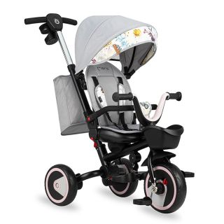 MoMi Tricycle Invidia 360 ° Gris Rose 