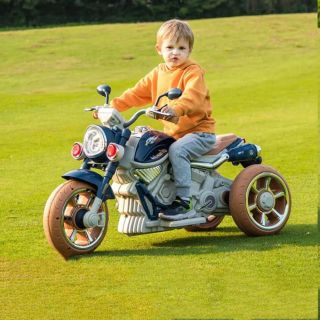 Moto à Batterie 12V  - Style Cruiser-Bleu