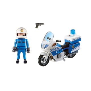 Moto de policier avec gyrophare - 6923 - Playmobil 