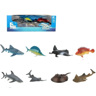 Pack de 8 Figurines Poissons Marins