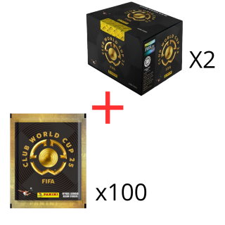 Pack 2 Boîtes Panini Club World Cup 2025 – 100 Pochettes (500 Stickers)