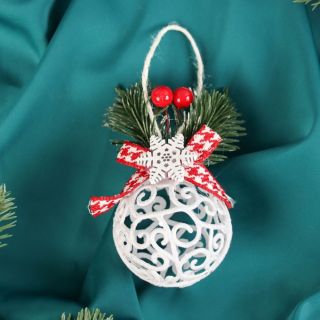 PAQUET 1 BOULE BLANCHE 6CM