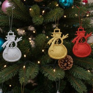 PAQUET 3 BONHOMME DE NEIGE 4 COUL ASS 7x11CM