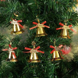 PAQUET 6 CLOCHES DE NOEL DORE
