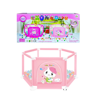 Parc bébé avec 60 balles - ENONEDEAR-Hello Kitty