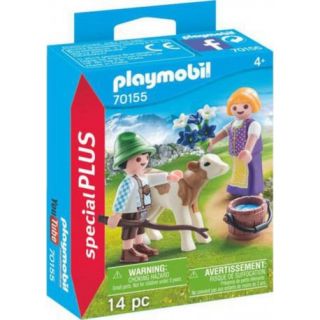 PLAYMOBIL Enfants avec veau 