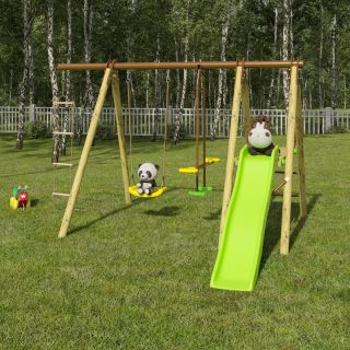 Portique Balançoire En Bois Poutre Métal OREKA - Trigano