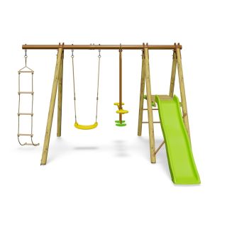Portique Balançoire En Bois Poutre Métal OREKA - Trigano