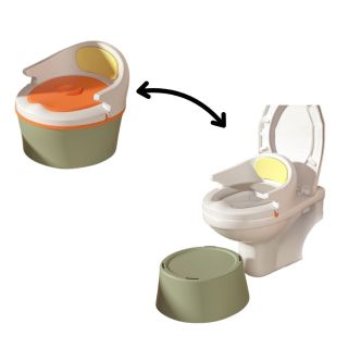Pot de Toilette Pour Bébé 2en1 orange