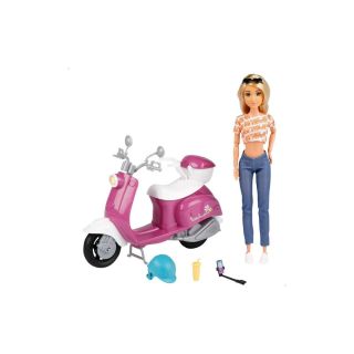 Poupée Anlily Avec Moto Vespa 