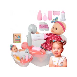 Poupée avec Baignoire et Accessoires de Douche - MAPlay
