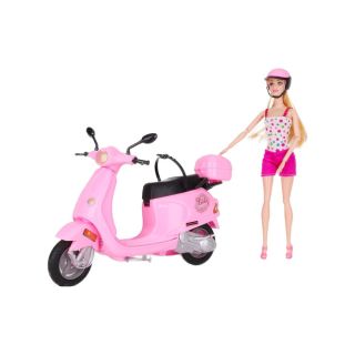Poupée Barbie Avec Moto Vespa - Kin yaer