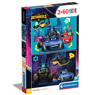 PUZZLE 2X60 PCS Clementoni-Batwheels