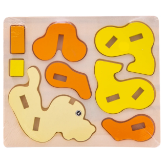 Puzzle en bois Coloré de chiot - Jouet Educatif 