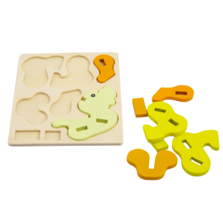 Puzzle en bois Coloré de chiot - Jouet Educatif 