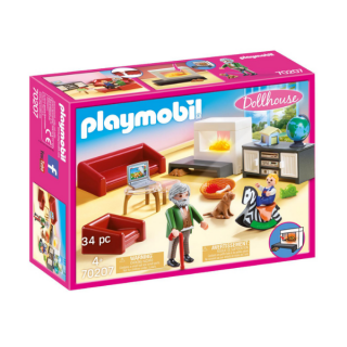 Salon avec cheminée Playmobil La maison Traditionnelle