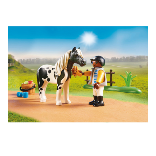 Cavalier et poney Lewitzer Playmobil