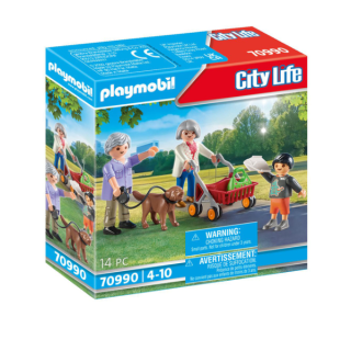 Grands parents avec petit fils Playmobil