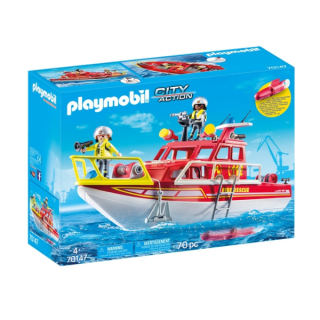 Bateau de sauvetage et pompiers Playmobil