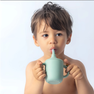 Set Repas  6M+ En Silicone - Yummy-Vert