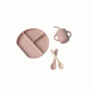 Set Repas  6M+ En Silicone - Yummy-Rose