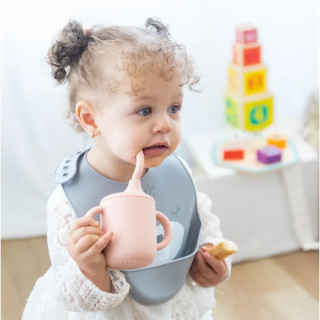 Set Repas  6M+ En Silicone - Yummy-Rose