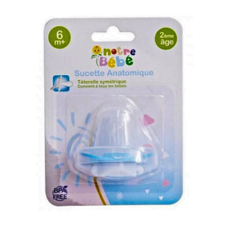 Sucette Anatomique Bébé 2ème Age Silicone - Notre Bébé