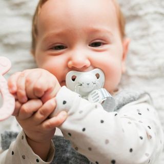 Sucette Premium 0-6 Baby lapin GRIS - Suavinex