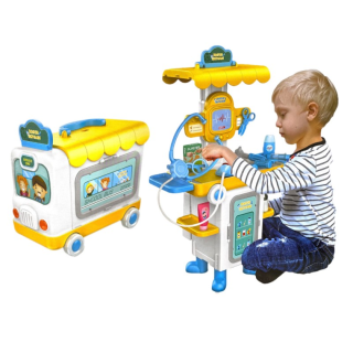Table docteur transformable en bus 2 en 1