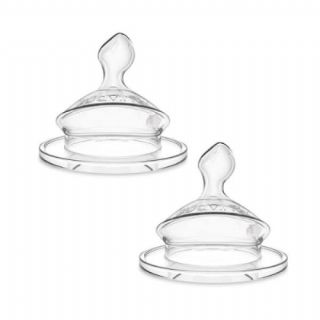 Lot de 2 tétines bout rond silicone 3 vitesses - SUAVINEX
